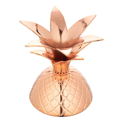 Bar Lux 2 oz Copper-Plated Stainless Steel Pineapple Tumbler - 2 1/2" x 2 1/2" x 4" - 1 count box
