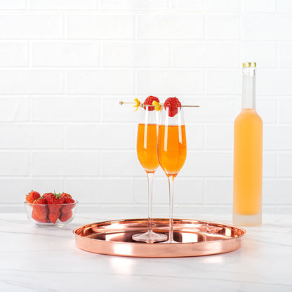 Bar Lux Copper-Plated Stainless Steel Serving Tray - 12 1/2" x 12 1/2" x 1" - 1 count box