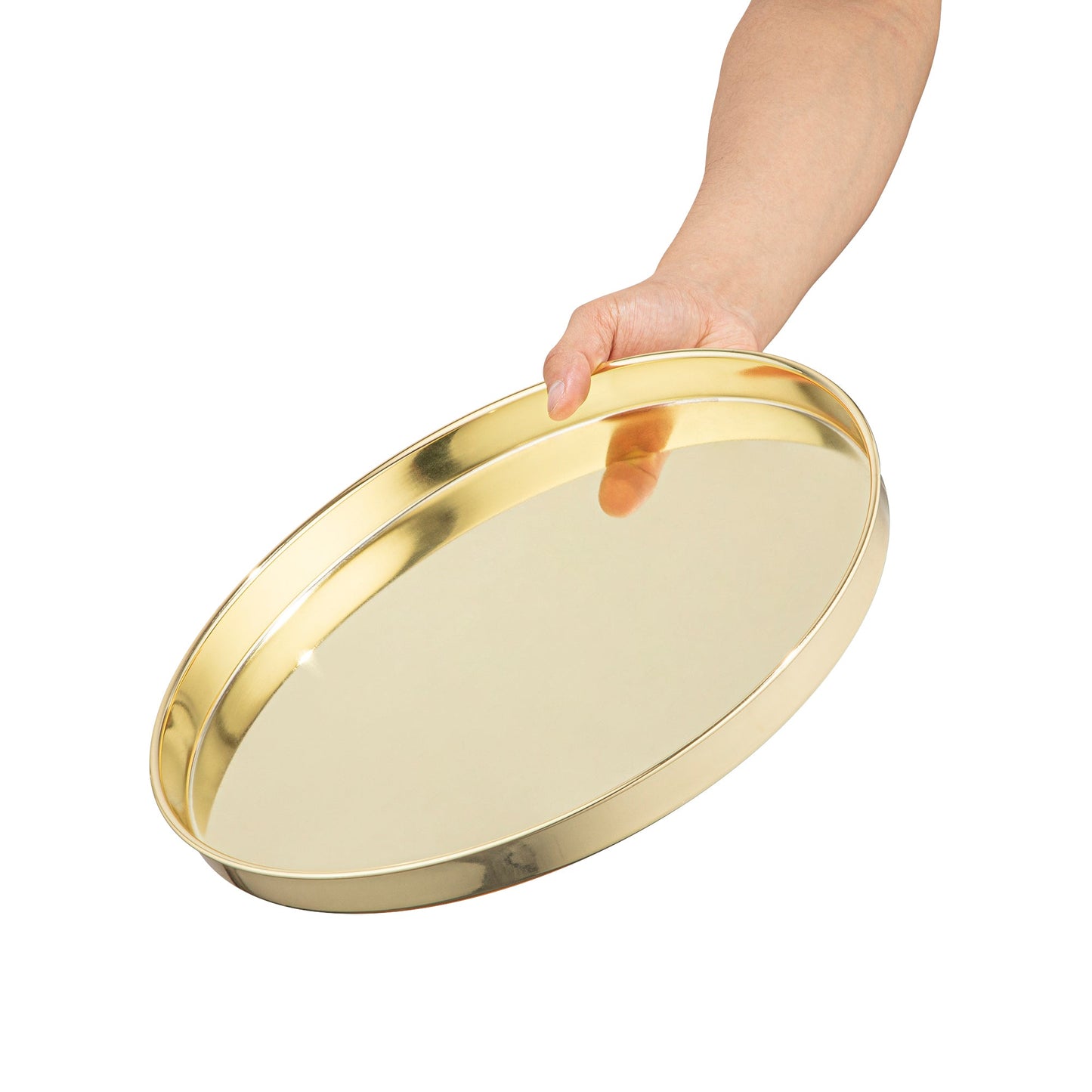 Bar Lux Gold-Plated Stainless Steel Serving Tray - 12 1/2" x 12 1/2" x 1" - 1 count box