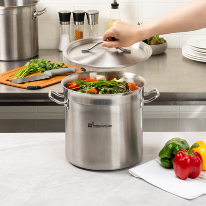 Met Lux Stainless Steel Sauce Pan Lid - Fits 7.5 and 13.5 qt - 1 count box