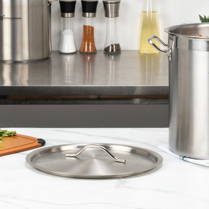Met Lux Stainless Steel Sauce Pan Lid - Fits 21 qt - 1 count box