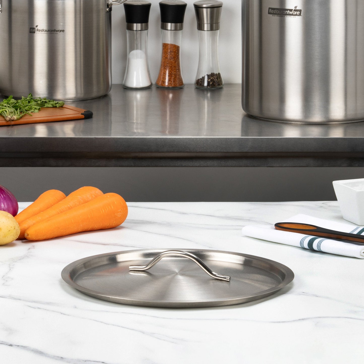 Met Lux Stainless Steel Sauce Pan Lid - Fits 21 qt - 1 count box