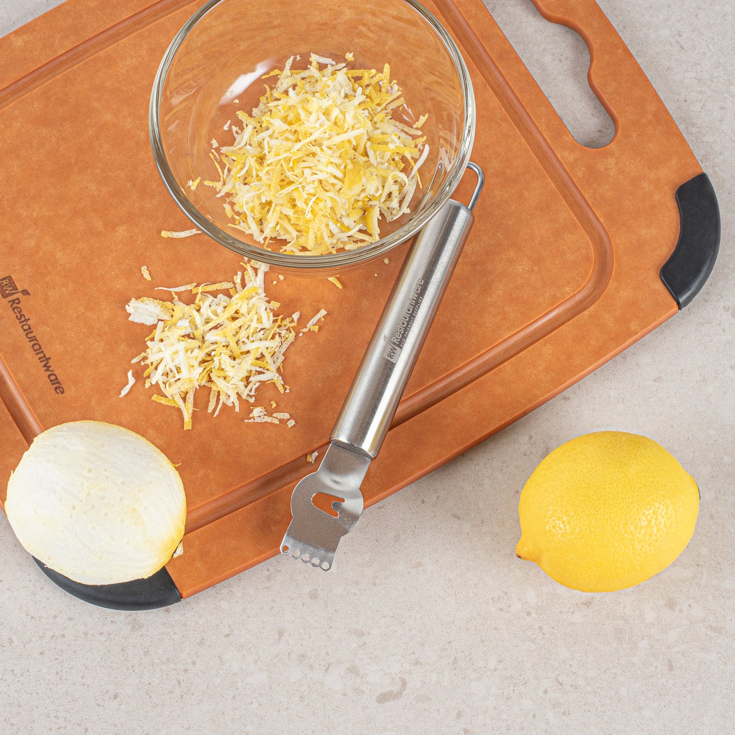 Met Lux Stainless Steel Citrus Zester and Channel Knife - 6 1/2" x 1" x 3/4" - 1 count box