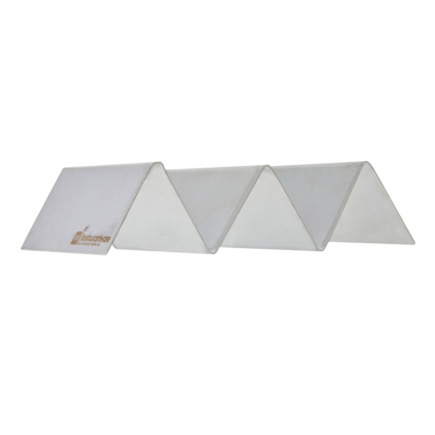 Met Lux Stainless Steel Double Taco Holder - with 2 or 3 Compartments - 6 1/2" x 4" x 1 1/2" - 1 count box