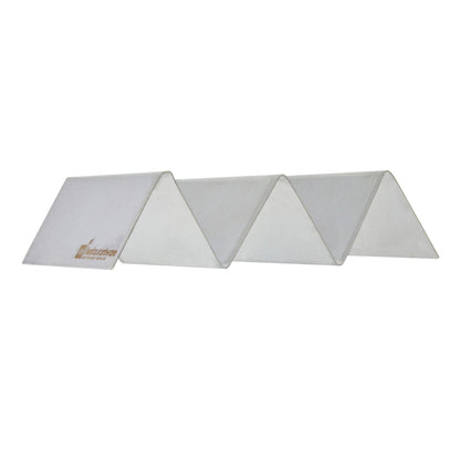 Met Lux Stainless Steel Double Taco Holder - with 2 or 3 Compartments - 6 1/2" x 4" x 1 1/2" - 1 count box