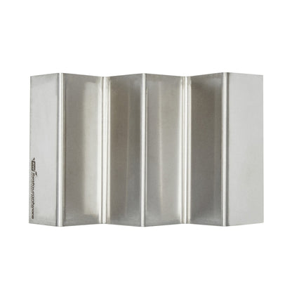 Met Lux Stainless Steel Double Taco Holder - with 2 or 3 Compartments - 6 1/2" x 4" x 1 1/2" - 1 count box