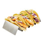 Met Lux Stainless Steel Triple Taco Holder - with 3 or 4 Compartments - 8 1/2" x 4" x 1 1/2" - 1 count box