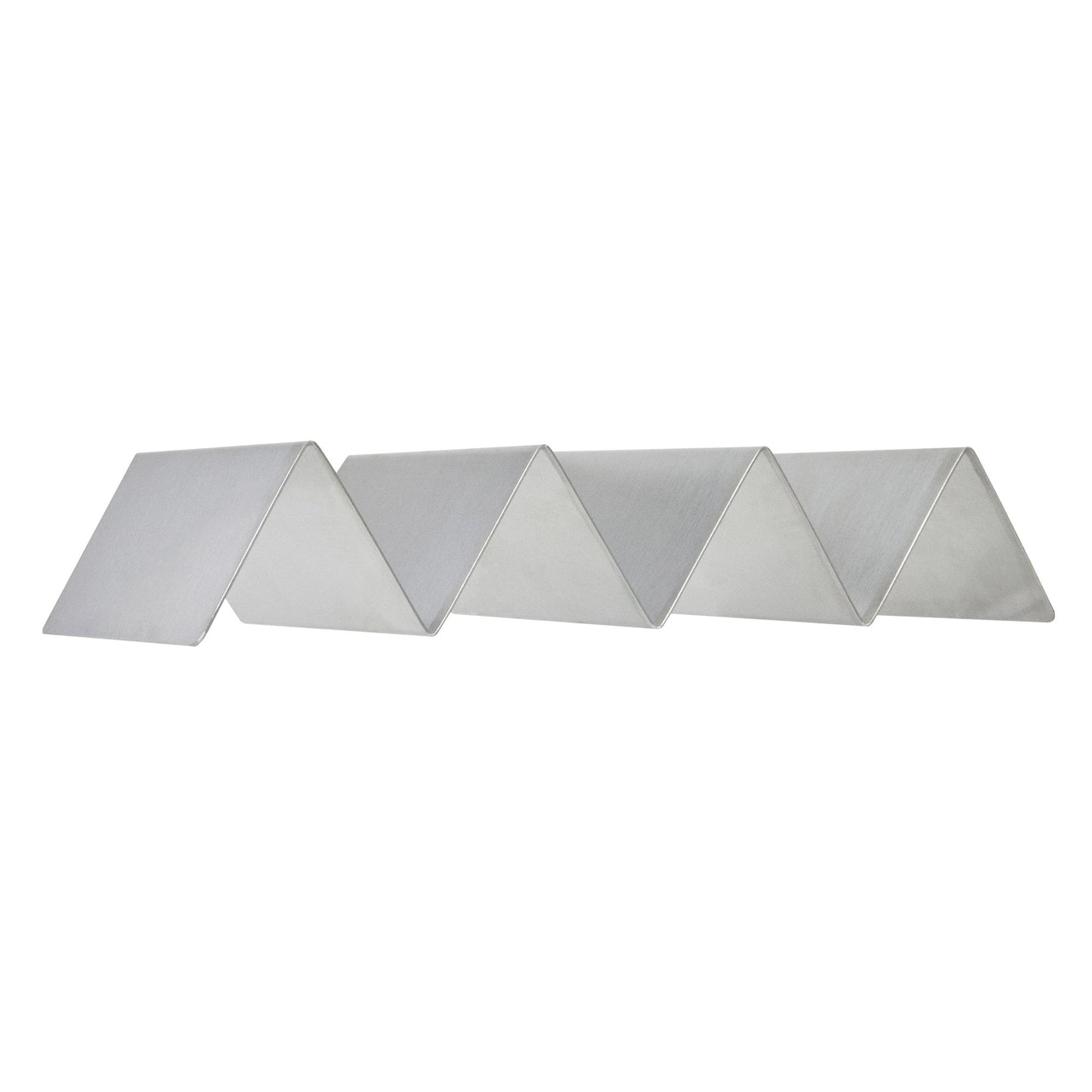 Met Lux Stainless Steel Triple Taco Holder - with 3 or 4 Compartments - 8 1/2" x 4" x 1 1/2" - 1 count box
