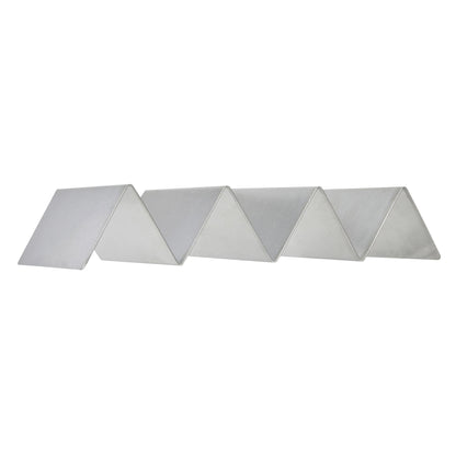 Met Lux Stainless Steel Triple Taco Holder - with 3 or 4 Compartments - 8 1/2" x 4" x 1 1/2" - 1 count box