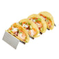 Met Lux Stainless Steel Quadruple Taco Holder - with 4 or 5 Compartments - 10 3/4" x 4" x 1 1/2" - 1 count box