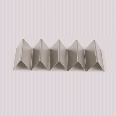 Met Lux Stainless Steel Quadruple Taco Holder - with 4 or 5 Compartments - 10 3/4" x 4" x 1 1/2" - 1 count box