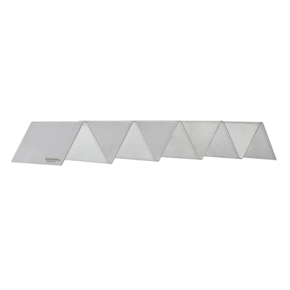 Met Lux Stainless Steel Quadruple Taco Holder - with 4 or 5 Compartments - 10 3/4" x 4" x 1 1/2" - 1 count box