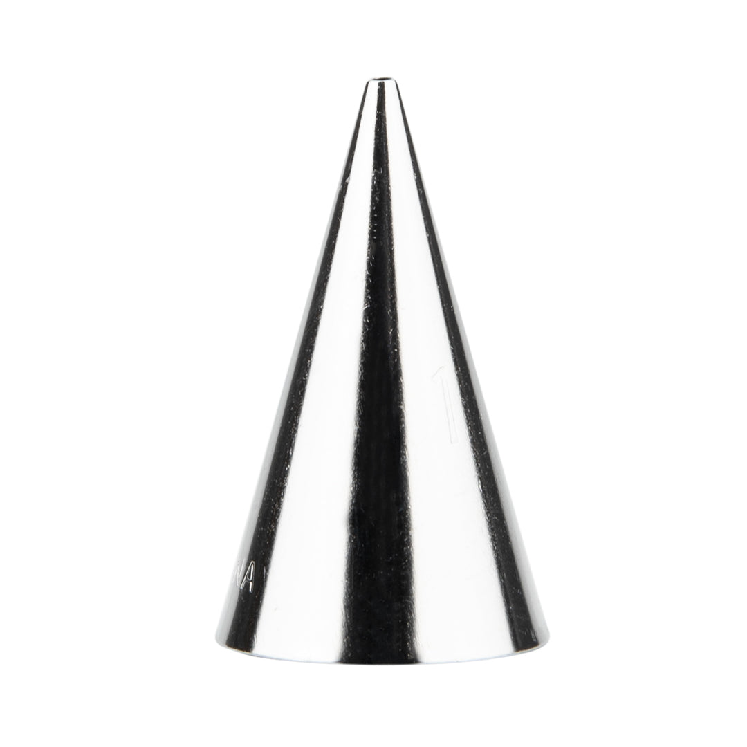 Pastry Tek Stainless Steel #1 Round Piping Tip - 3/4" x 3/4" x 1 1/4" - 1 count box