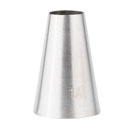 Pastry Tek Stainless Steel #1A Round Piping Tip - 1" x 1" x 1 1/2" - 1 count box