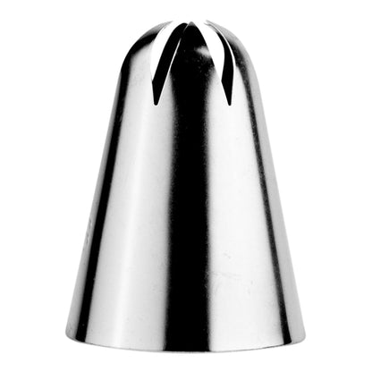Pastry Tek Stainless Steel #1B Drop Flower Piping Tip - 1" x 1" x 1 1/2" - 1 count box