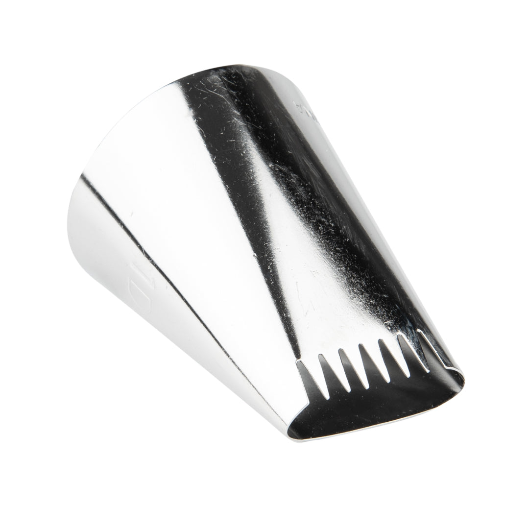Pastry Tek Stainless Steel #1D Basketweave Piping Tip - 1 1/4" x 1 1/4" x 1 1/2" - 1 count box