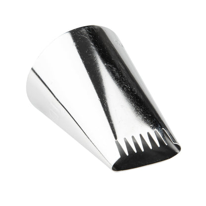 Pastry Tek Stainless Steel #1D Basketweave Piping Tip - 1 1/4" x 1 1/4" x 1 1/2" - 1 count box
