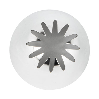 Pastry Tek Stainless Steel #1E Drop Flower Piping Tip - 1" x 1" x 1 1/2" - 1 count box