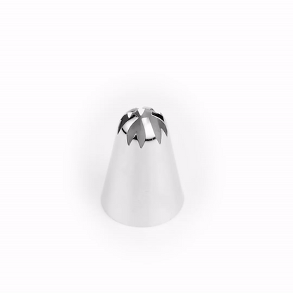 Pastry Tek Stainless Steel #1F Drop Flower Piping Tip - 1" x 1" x 1 1/2" - 1 count box