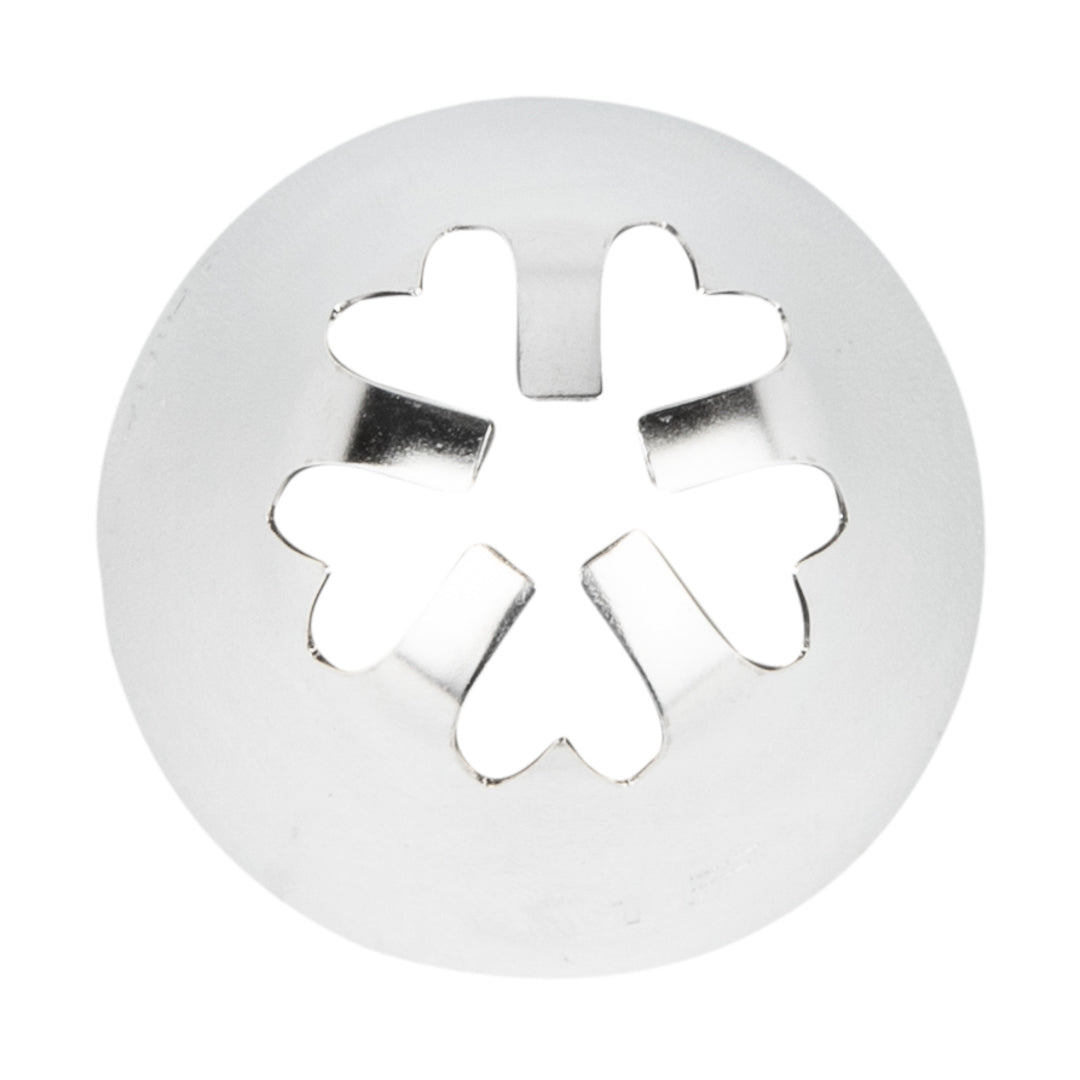 Pastry Tek Stainless Steel #1F Drop Flower Piping Tip - 1" x 1" x 1 1/2" - 1 count box