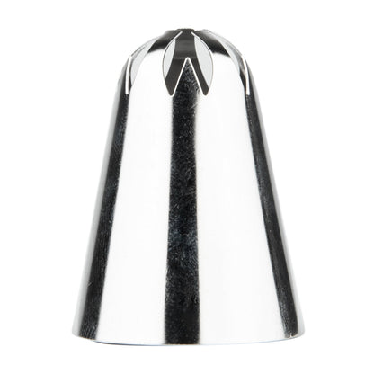 Pastry Tek Stainless Steel #1F Drop Flower Piping Tip - 1" x 1" x 1 1/2" - 1 count box