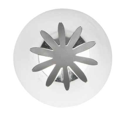 Pastry Tek Stainless Steel #1G Drop Flower Piping Tip - 1 1/2" x 1" x 1" - 1 count box