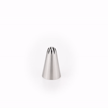 Pastry Tek Stainless Steel #2C Drop Flower Piping Tip - 1" x 1" x 1 1/2" - 1 count box
