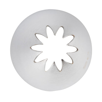 Pastry Tek Stainless Steel #2C Drop Flower Piping Tip - 1" x 1" x 1 1/2" - 1 count box