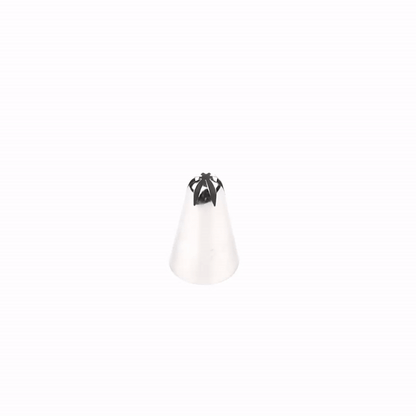 Pastry Tek Stainless Steel #2D Drop Flower Piping Tip - 1" x 1" x 1 1/2" - 1 count box