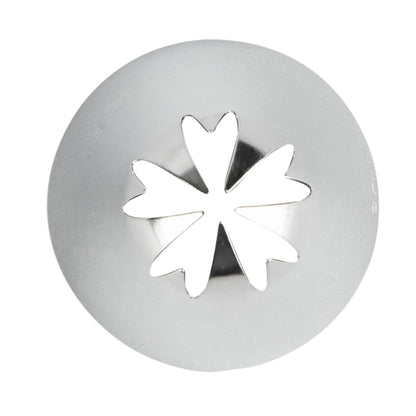 Pastry Tek Stainless Steel #2F Drop Flower Piping Tip - 1" x 1" x 1 1/2" - 1 count box