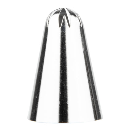 Pastry Tek Stainless Steel #2F Drop Flower Piping Tip - 1" x 1" x 1 1/2" - 1 count box
