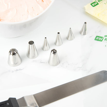 Pastry Tek Stainless Steel #2F Drop Flower Piping Tip - 1" x 1" x 1 1/2" - 1 count box