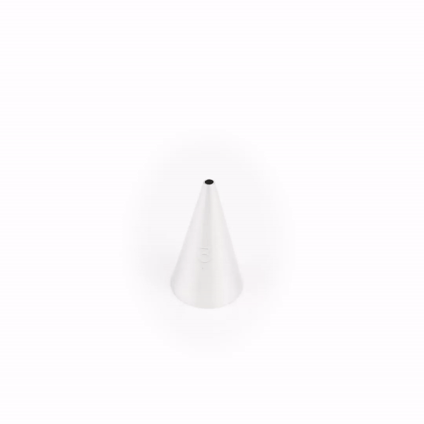 Pastry Tek Stainless Steel #3 Round Piping Tip - 3/4" x 3/4" x 1 1/4" - 1 count box