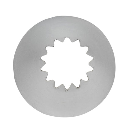 Pastry Tek Stainless Steel #4B Open Star Piping Tip - 1" x 1" x 1 1/2" - 1 count box