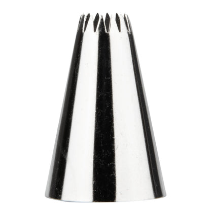 Pastry Tek Stainless Steel #4B Open Star Piping Tip - 1" x 1" x 1 1/2" - 1 count box