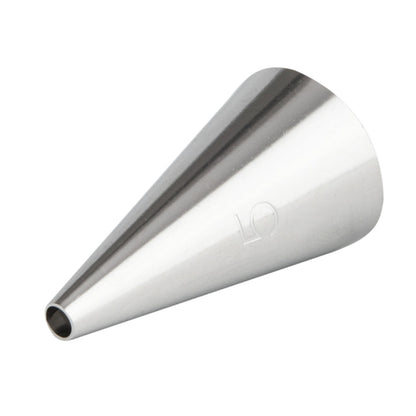 Pastry Tek Stainless Steel #5 Round Piping Tip - 3/4" x 3/4" x 1 1/4" - 1 count box