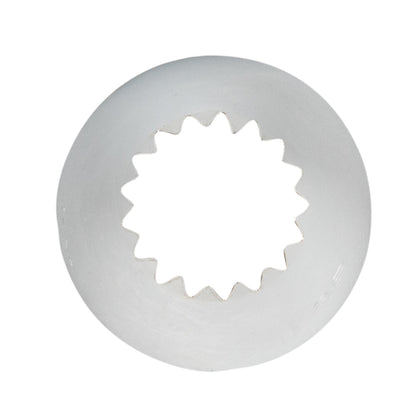 Pastry Tek Stainless Steel #8B Open Star Piping Tip - 1 1/4" x 1 1/4" x 1 3/4" - 1 count box