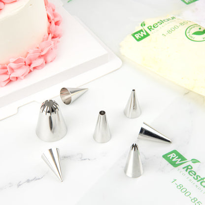 Pastry Tek Stainless Steel #10 Round Piping TIp - 3/4" x 3/4" x 1 1/4" - 1 count box