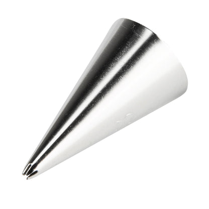 Pastry Tek Stainless Steel #13 Open Star Piping Tip - 3/4" x 3/4" x 1 1/4" - 1 count box