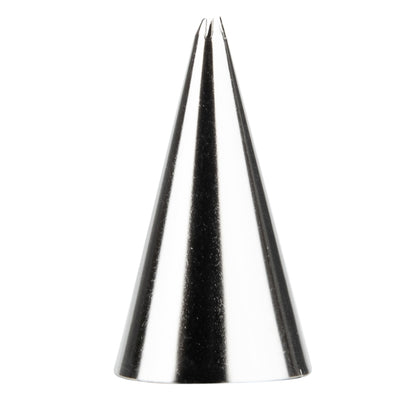 Pastry Tek Stainless Steel #13 Open Star Piping Tip - 3/4" x 3/4" x 1 1/4" - 1 count box