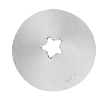 Pastry Tek Stainless Steel #14 Open Star Piping Tip - 3/4" x 3/4" x 1 1/4" - 1 count box