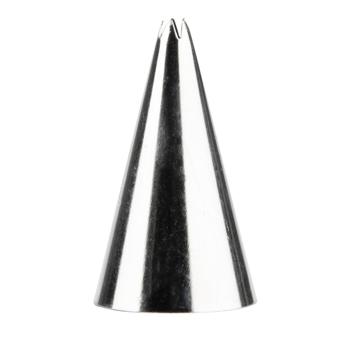 Pastry Tek Stainless Steel #14 Open Star Piping Tip - 3/4" x 3/4" x 1 1/4" - 1 count box