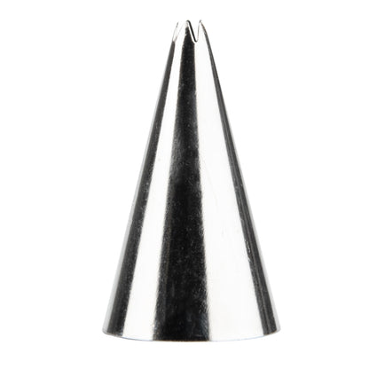 Pastry Tek Stainless Steel #14 Open Star Piping Tip - 3/4" x 3/4" x 1 1/4" - 1 count box