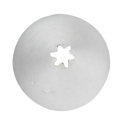 Pastry Tek Stainless Steel #16 Open Star Piping Tip - 3/4" x 3/4" x 1 1/4" - 1 count box