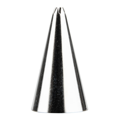 Pastry Tek Stainless Steel #16 Open Star Piping Tip - 3/4" x 3/4" x 1 1/4" - 1 count box