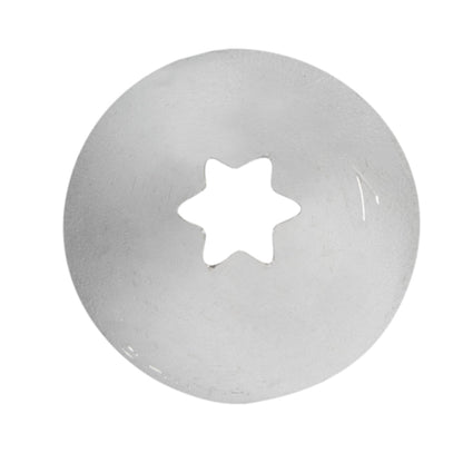 Pastry Tek Stainless Steel #17 Open Star Piping Tip - 3/4" x 3/4" x 1 1/4" - 1 count box