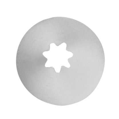 Pastry Tek Stainless Steel #18 Open Star Piping Tip - 3/4" x 3/4" x 1 1/4" - 1 count box
