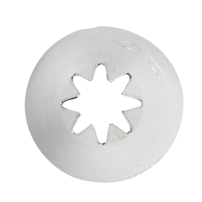 Pastry Tek Stainless Steel #20 Open Star Piping Tip - 3/4" x 3/4" x 1 1/4" - 1 count box