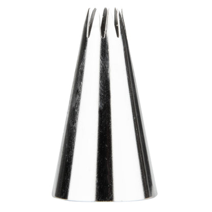 Pastry Tek Stainless Steel #22 Open Star Piping Tip - 3/4" x 3/4" x 1 1/4" - 1 count box