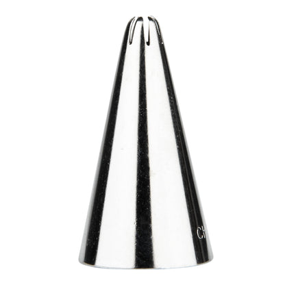 Pastry Tek Stainless Steel #27 Closed Star Piping Tip - 3/4" x 3/4" x 1 1/4" - 1 count box